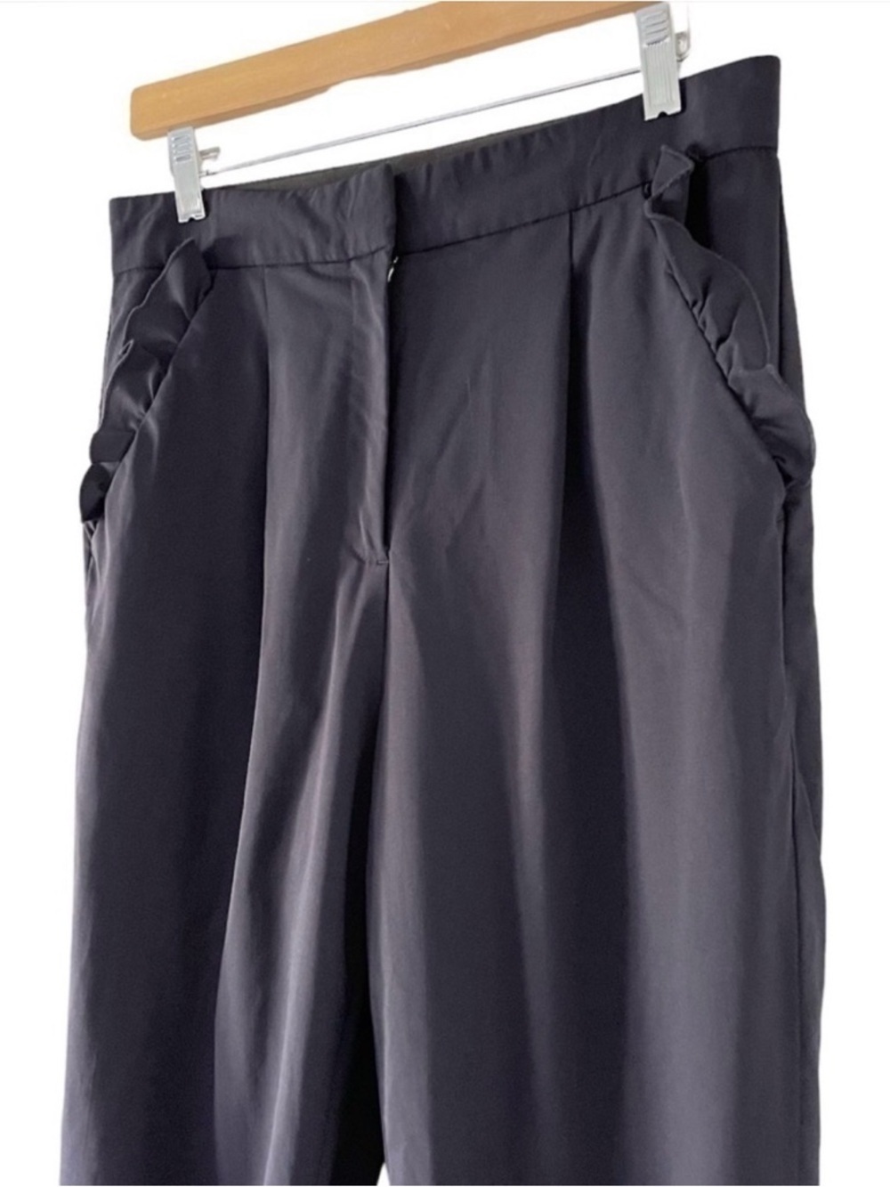 Rebecca Taylor Spring Suiting Ruffle Pants - Picture 6 of 11